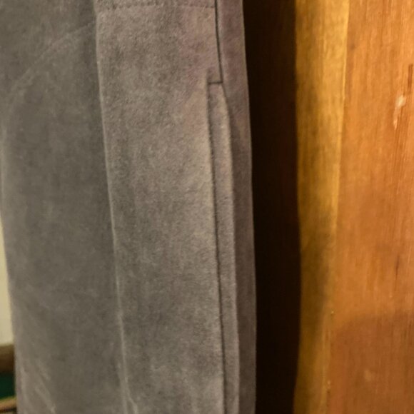 Wilfrd Aritzia Grey Suede A-Line Dress - Picture 3 of 3